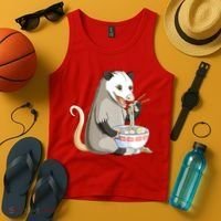 Funny Opossum Eating Ramen Tank Top thumb 4