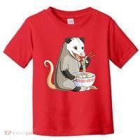 Funny Opossum Eating Ramen Toddler T-Shirt thumb 0