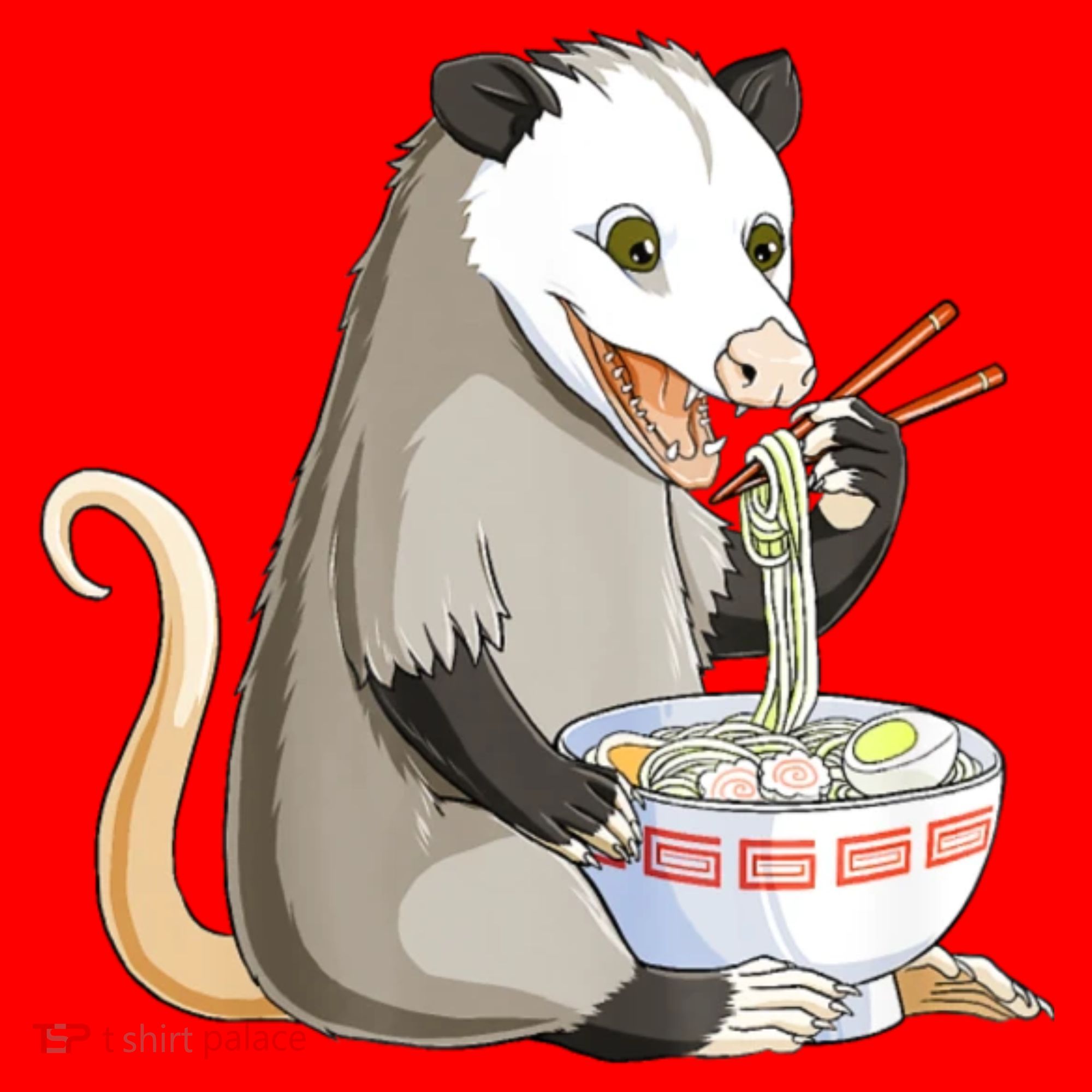 Funny Opossum Eating Ramen Toddler T-Shirt