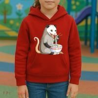 Funny Opossum Eating Ramen Kids Hoodie thumb 3