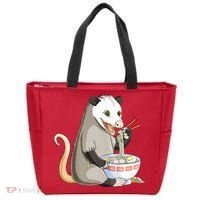 Funny Opossum Eating Ramen Tote Bag thumb 0