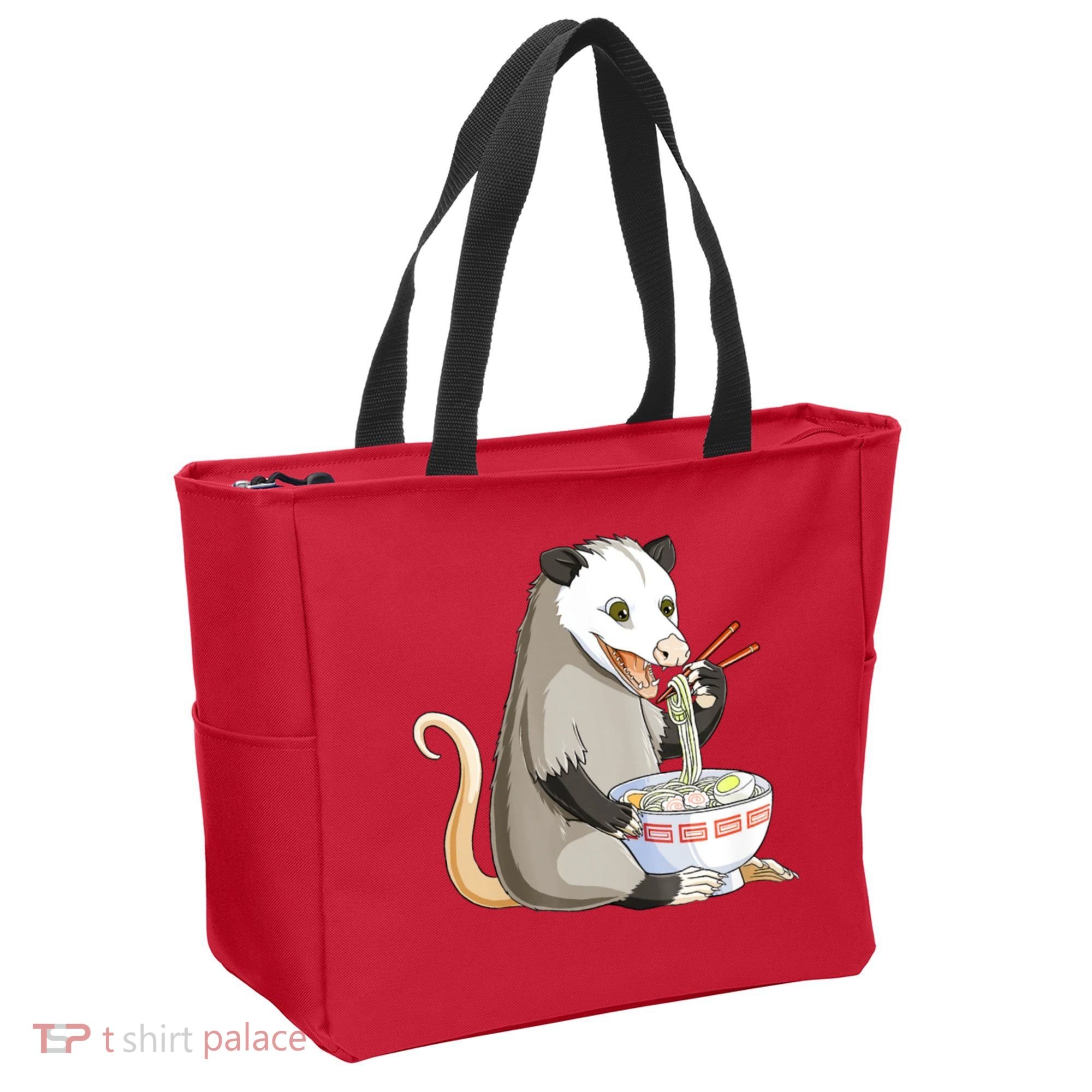 Funny Opossum Eating Ramen Tote Bag