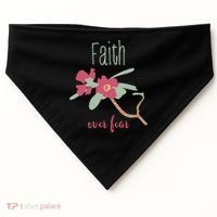 Faith Over Fear Christian USA-Made Doggie Bandana thumb 0
