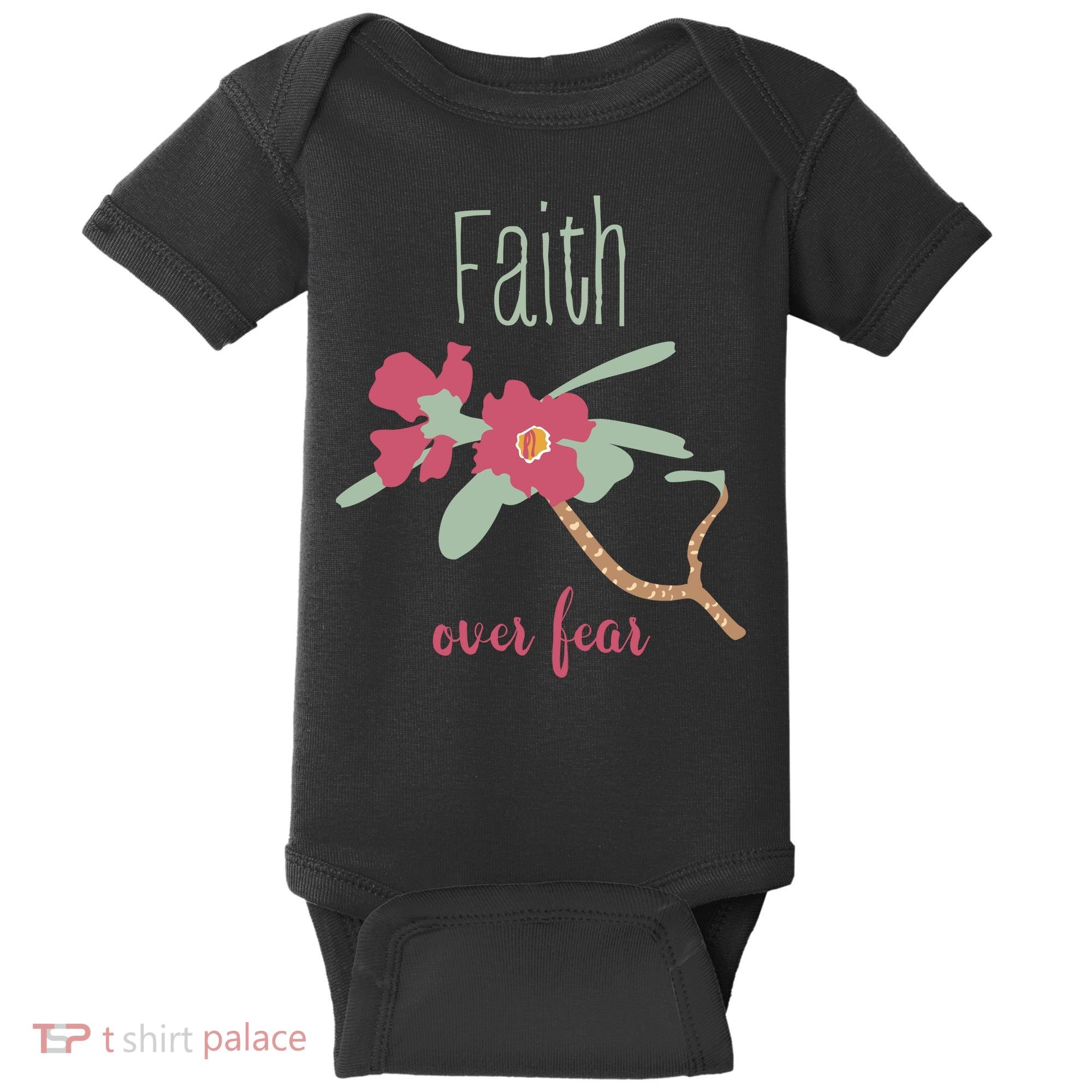 Faith Over Fear Christian Baby Bodysuit