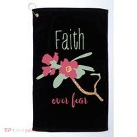 Faith Over Fear Christian Golf Towel thumb 0