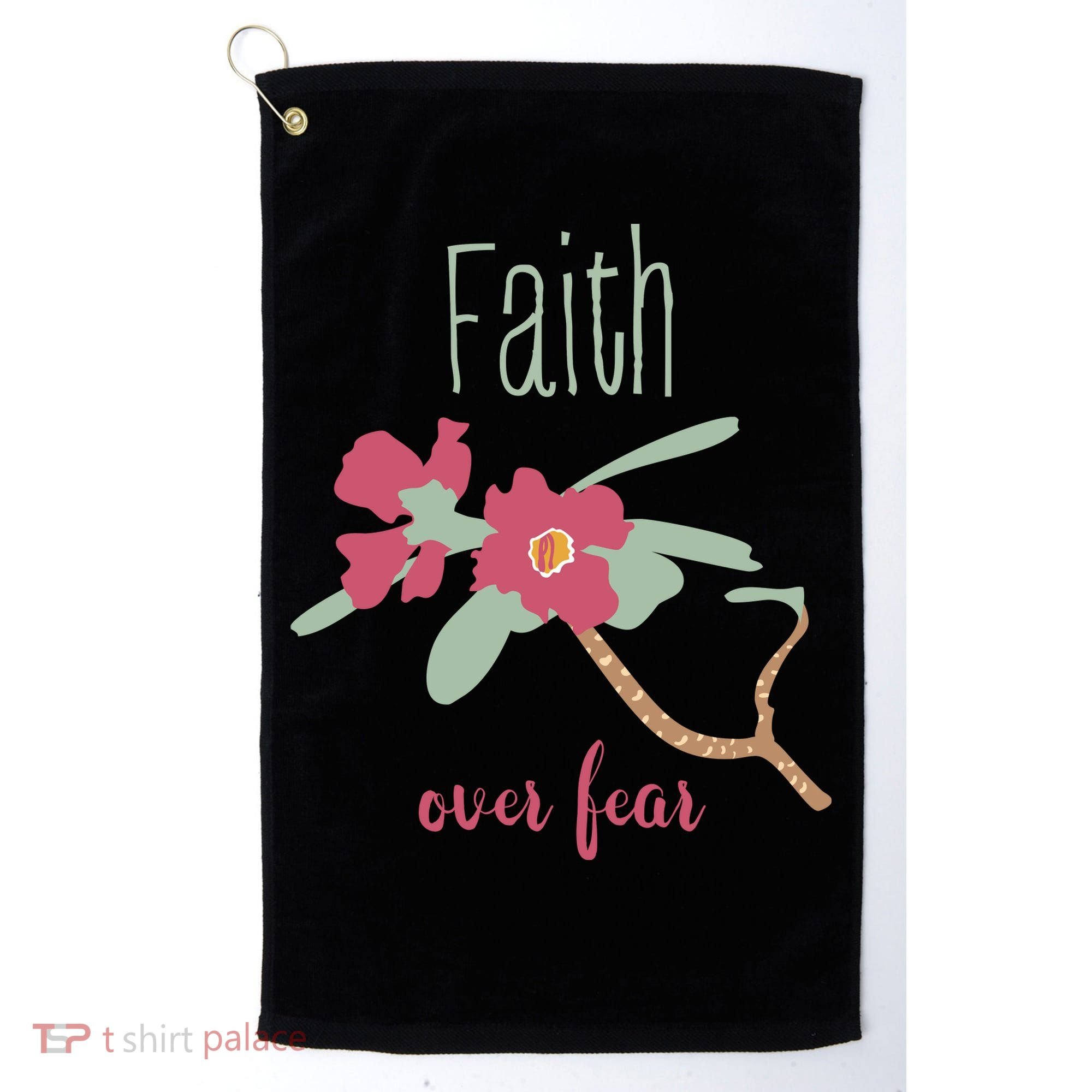 Faith Over Fear Christian Golf Towel