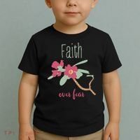 Faith Over Fear Christian Toddler T-Shirt thumb 2