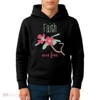 Faith Over Fear Christian Kids Hoodie thumb 4