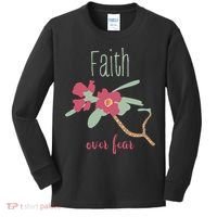 Faith Over Fear Christian Kids Long Sleeve Shirt thumb 0