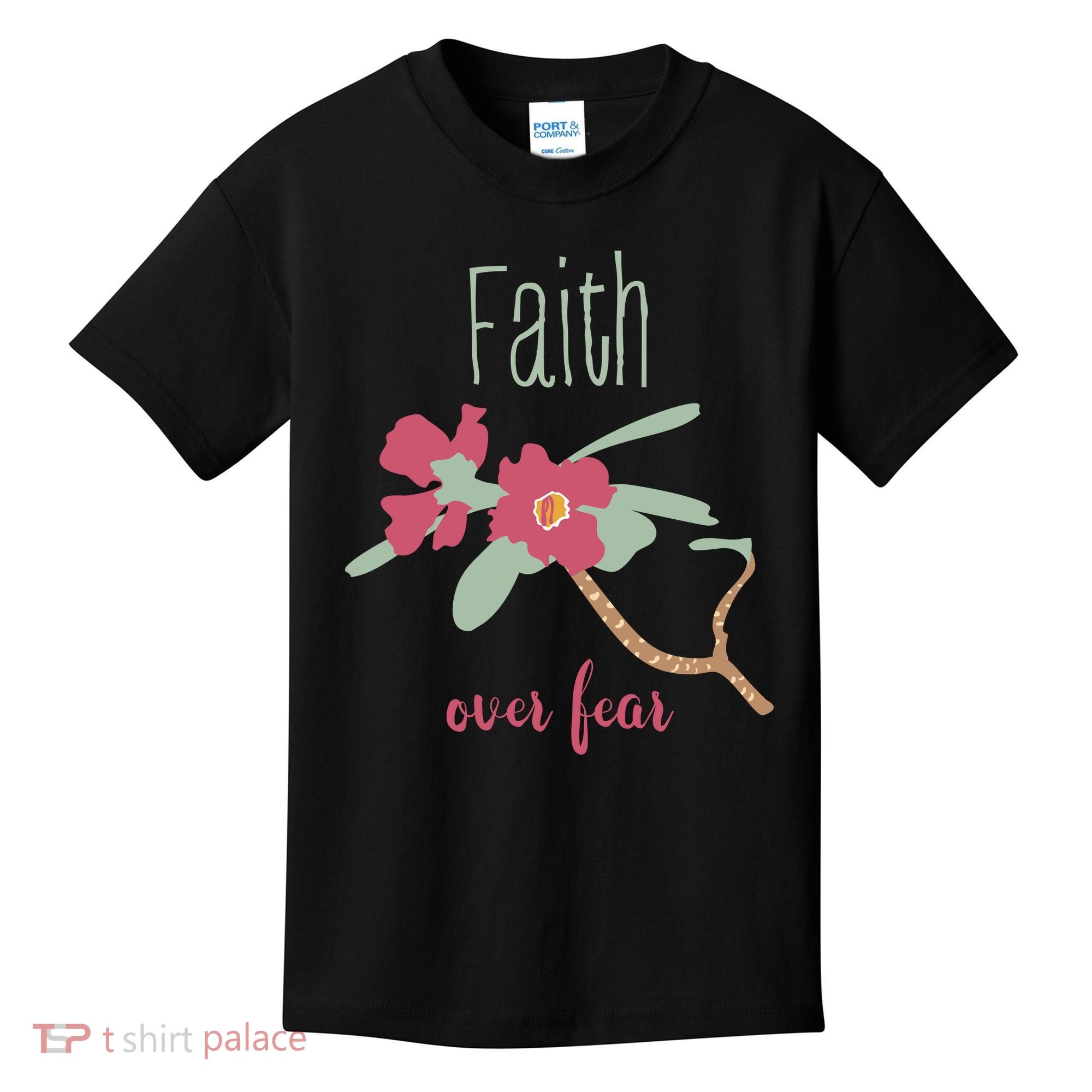 Faith Over Fear Christian Kids T-Shirt