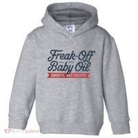 Freak Off Free Baby Oil Funny Halloween Toddler Hoodie thumb 0