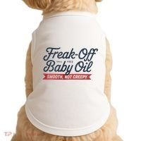 Freak Off Free Baby Oil Funny Halloween Doggie Tank thumb 0