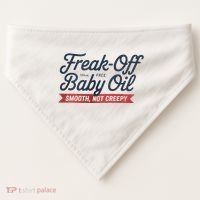 Freak Off Free Baby Oil Funny Halloween USA-Made Doggie Bandana thumb 0