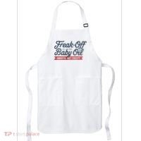 Freak Off Free Baby Oil Funny Halloween Apron thumb 0