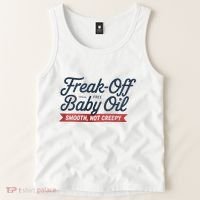 Freak Off Free Baby Oil Funny Halloween Tank Top thumb 2