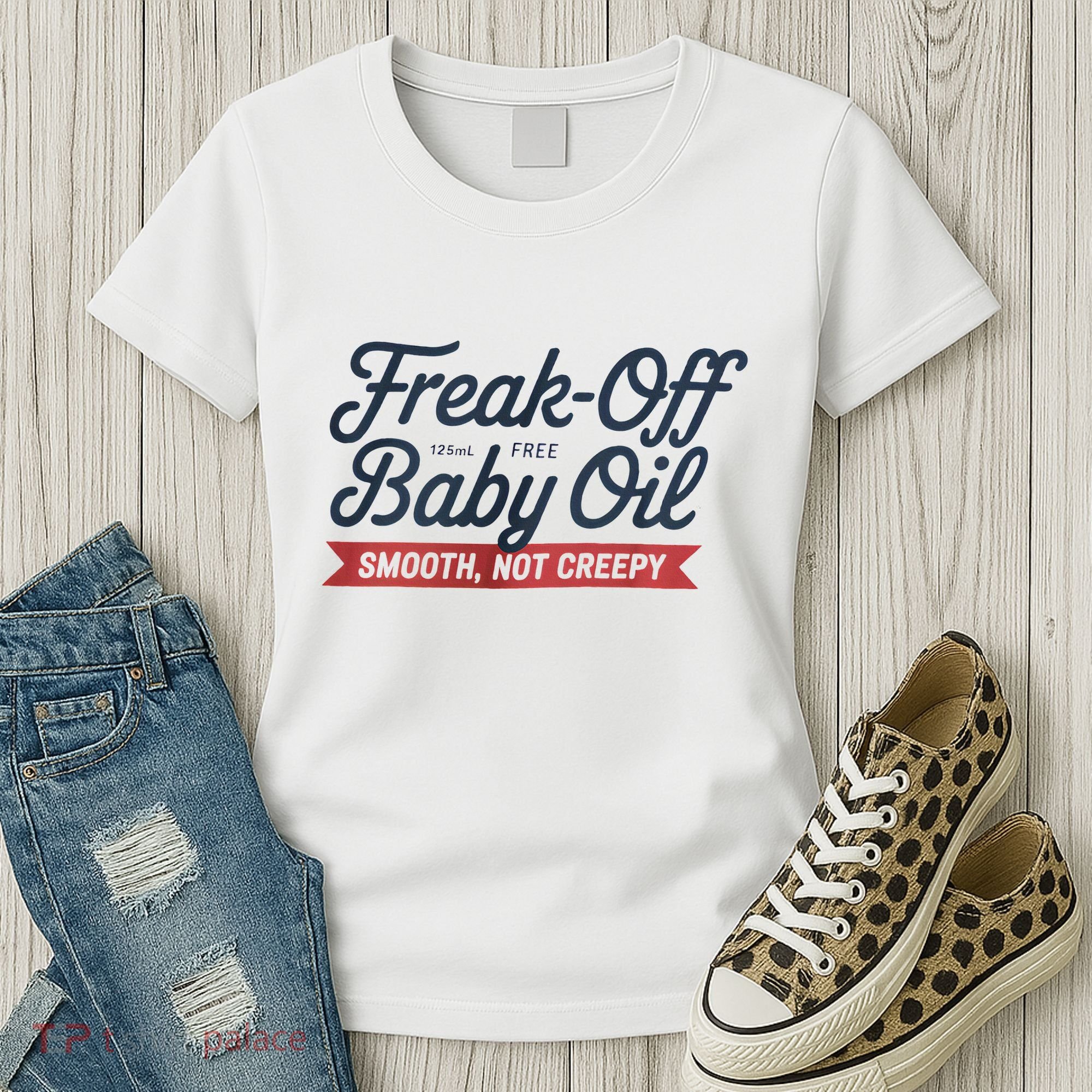 Freak Off Free Baby Oil Funny Halloween Women's T-Shirt
