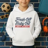 Freak Off Free Baby Oil Funny Halloween Kids Hoodie thumb 2