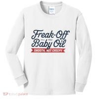 Freak Off Free Baby Oil Funny Halloween Kids Long Sleeve Shirt thumb 0