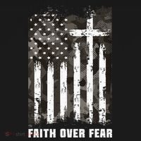 Faith Over Fear Christian Cross Camouflage American Flag Bucket Hat thumb 4