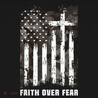 Faith Over Fear Christian Cross Camouflage American Flag Women's Hoodie thumb 2