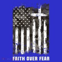 Faith Over Fear Christian Cross Camouflage American Flag Sweatshirt thumb 3