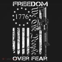Freedom Over Fear Pro Gun USA Flag 2nd Amendment T-Shirt thumb 7