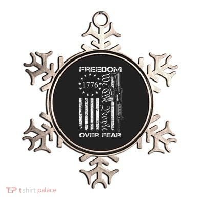 Freedom Over Fear Pro Gun USA Flag 2nd Amendment Ornament