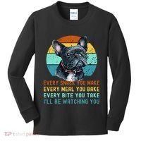 Frenchie or French Bulldog Dog Every Snack you Make Kids Long Sleeve Shirt thumb 0