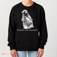 Fight Or Flight Funny Penguin Meme Women's Sweatshirt thumb 0