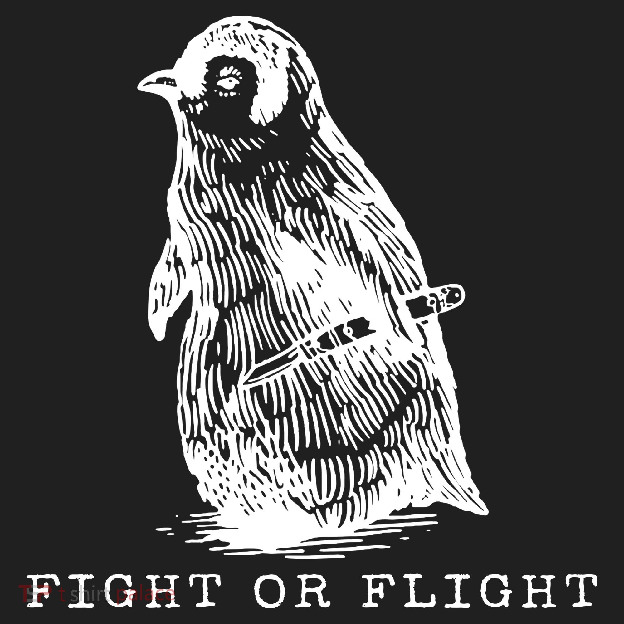 Fight Or Flight Funny Penguin Meme Women's Sweatshirt