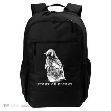 Fight Or Flight Funny Penguin Meme Backpack