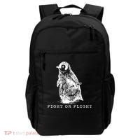 Fight Or Flight Funny Penguin Meme Backpack thumb 0