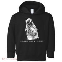 Fight Or Flight Funny Penguin Meme Toddler Hoodie thumb 0