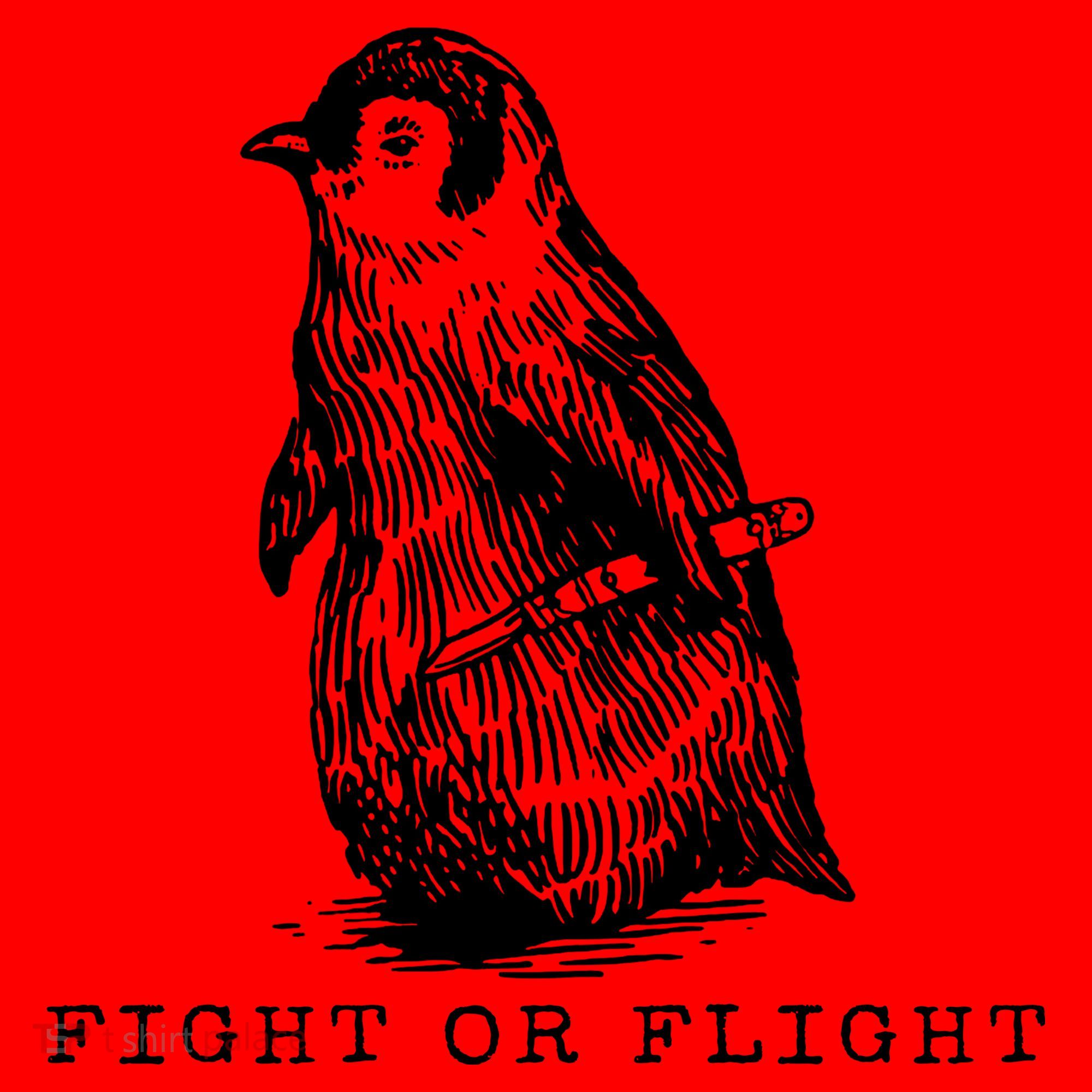 Fight Or Flight Funny Penguin Meme Santa Hat