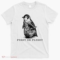 Fight Or Flight Funny Penguin Meme T-Shirt thumb 0