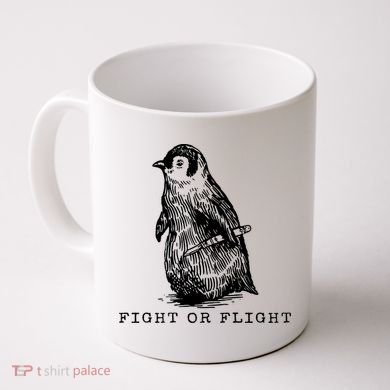 Fight Or Flight Funny Penguin Meme Coffee Mug