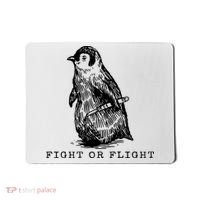 Fight Or Flight Funny Penguin Meme Mousepad thumb 0