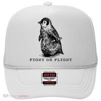 Fight Or Flight Funny Penguin Meme Hat thumb 0