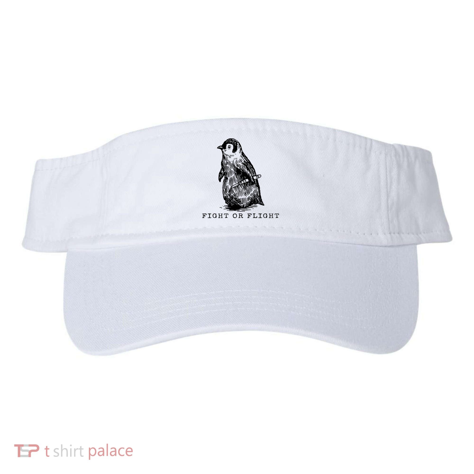 Fight Or Flight Funny Penguin Meme Visor