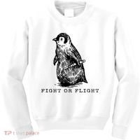 Fight Or Flight Funny Penguin Meme Kids Sweatshirt thumb 0