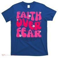 Faith Over Fear Christian Women Jesus Religious Floral T-Shirt thumb 0