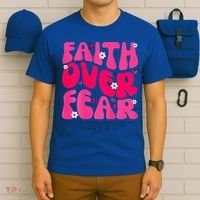 Faith Over Fear Christian Women Jesus Religious Floral T-Shirt thumb 6