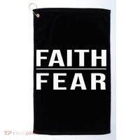Faith Over Fear Christian For Men Faith Based Gift Golf Towel thumb 0