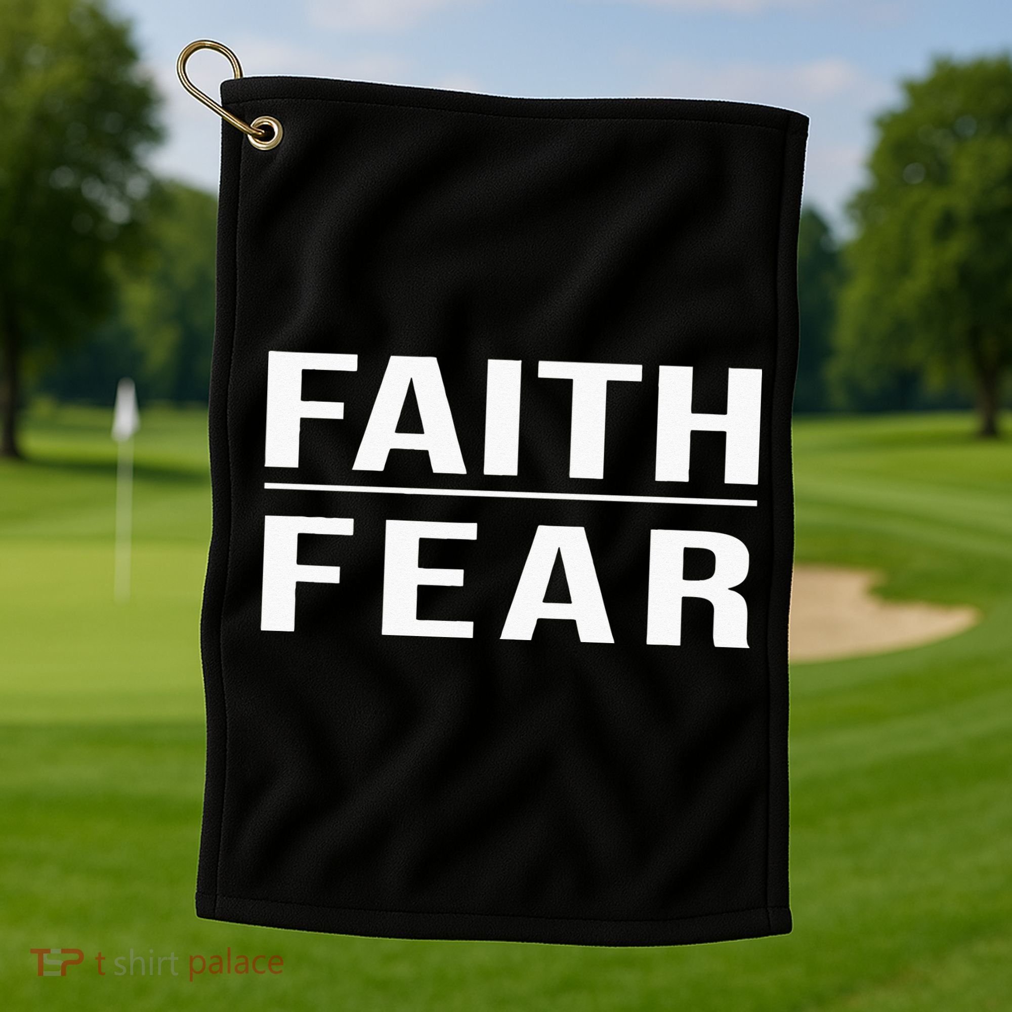 Faith Over Fear Christian For Men Faith Based Gift Golf Towel