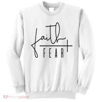 Faith Over Fear Jesus Religious Faith Christian Sweatshirt thumb 0