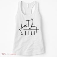 Faith Over Fear Jesus Religious Faith Christian Women's Tank Top thumb 0