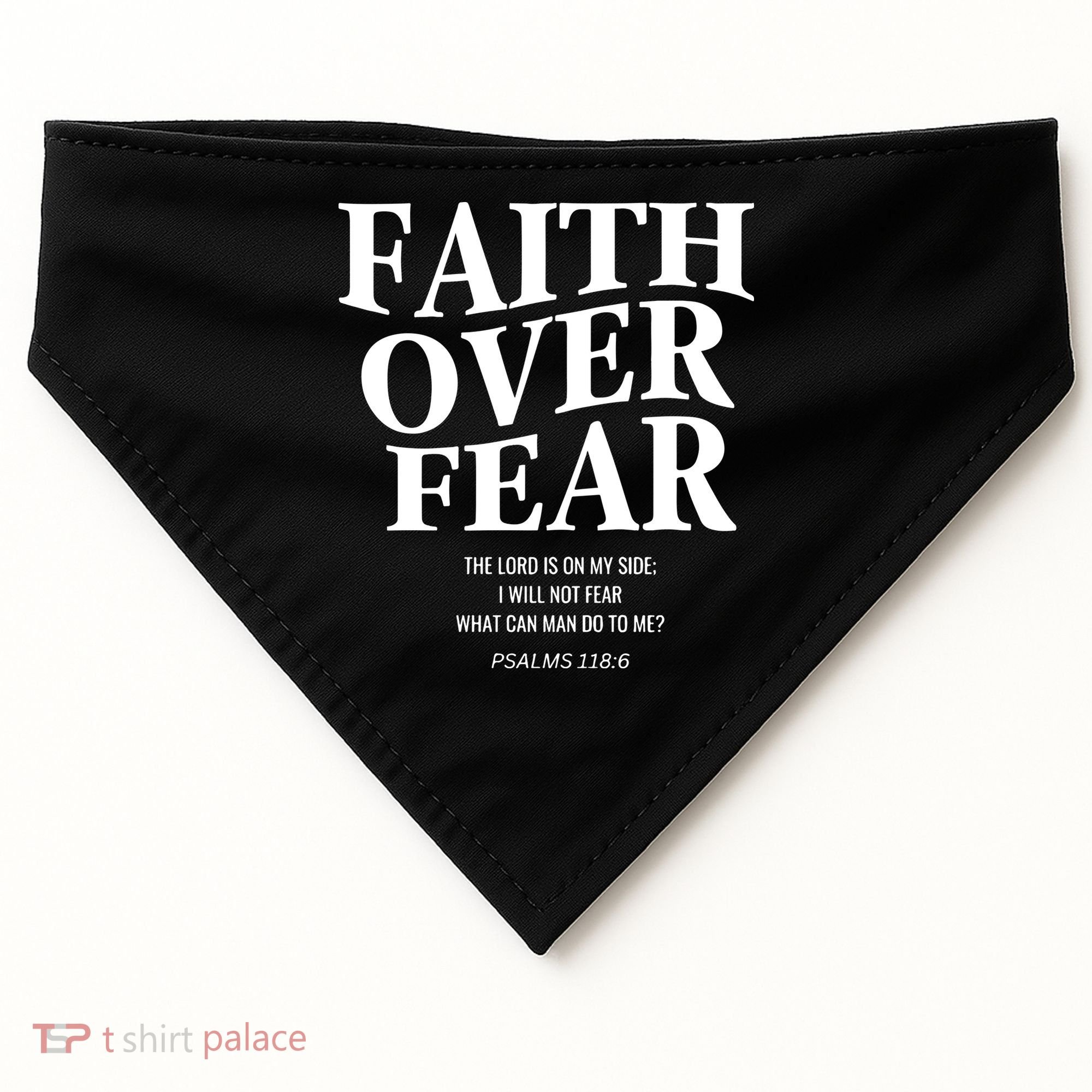 Faith Over Fear Christian Jesus USA-Made Doggie Bandana
