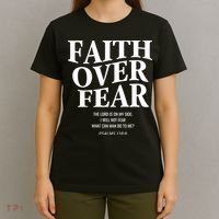 Faith Over Fear Christian Jesus T-Shirt thumb 4