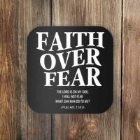 Faith Over Fear Christian Jesus Coaster thumb 0