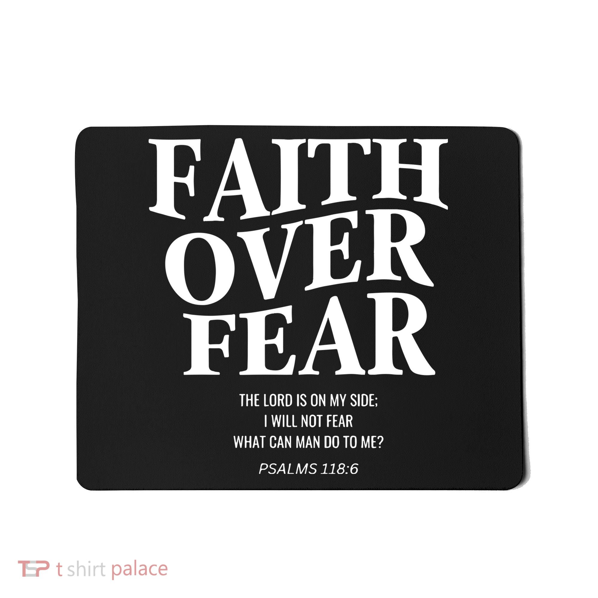 Faith Over Fear Christian Jesus Mousepad